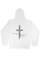 Men “Strong and Courageous” with Cross Pullover Hoody