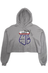 Women “America / FJB” Crop Hoodie