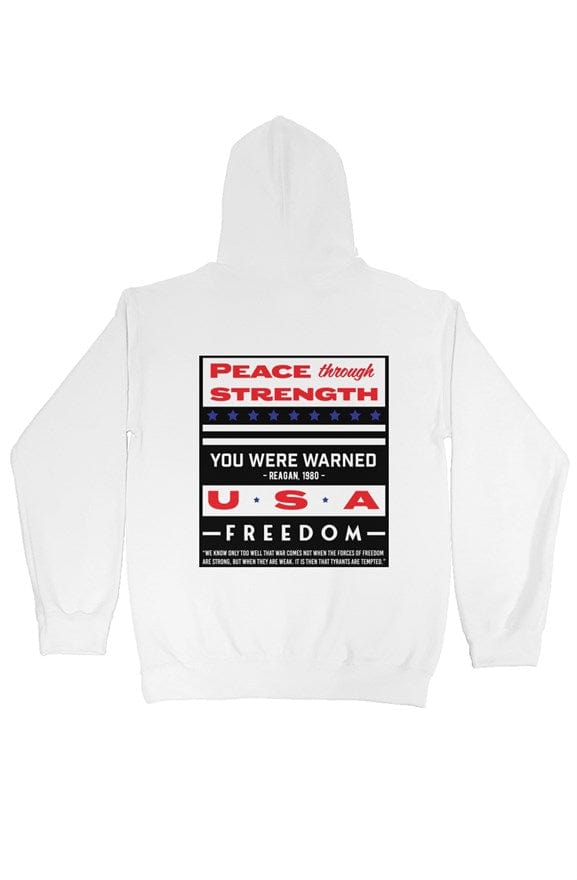 Peace Through Strength Pullover Hoodie Unisex